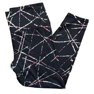 ZYIA Abstract Hi Rise 7/8 Length Leggings Sz 6/8